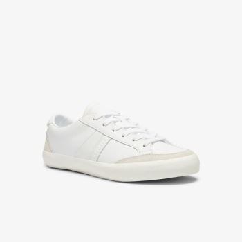 Lacoste Coupole Leather Textured Sneakers - Tenisky Dámské Bílé / Šedé | CZ-wOKrIi